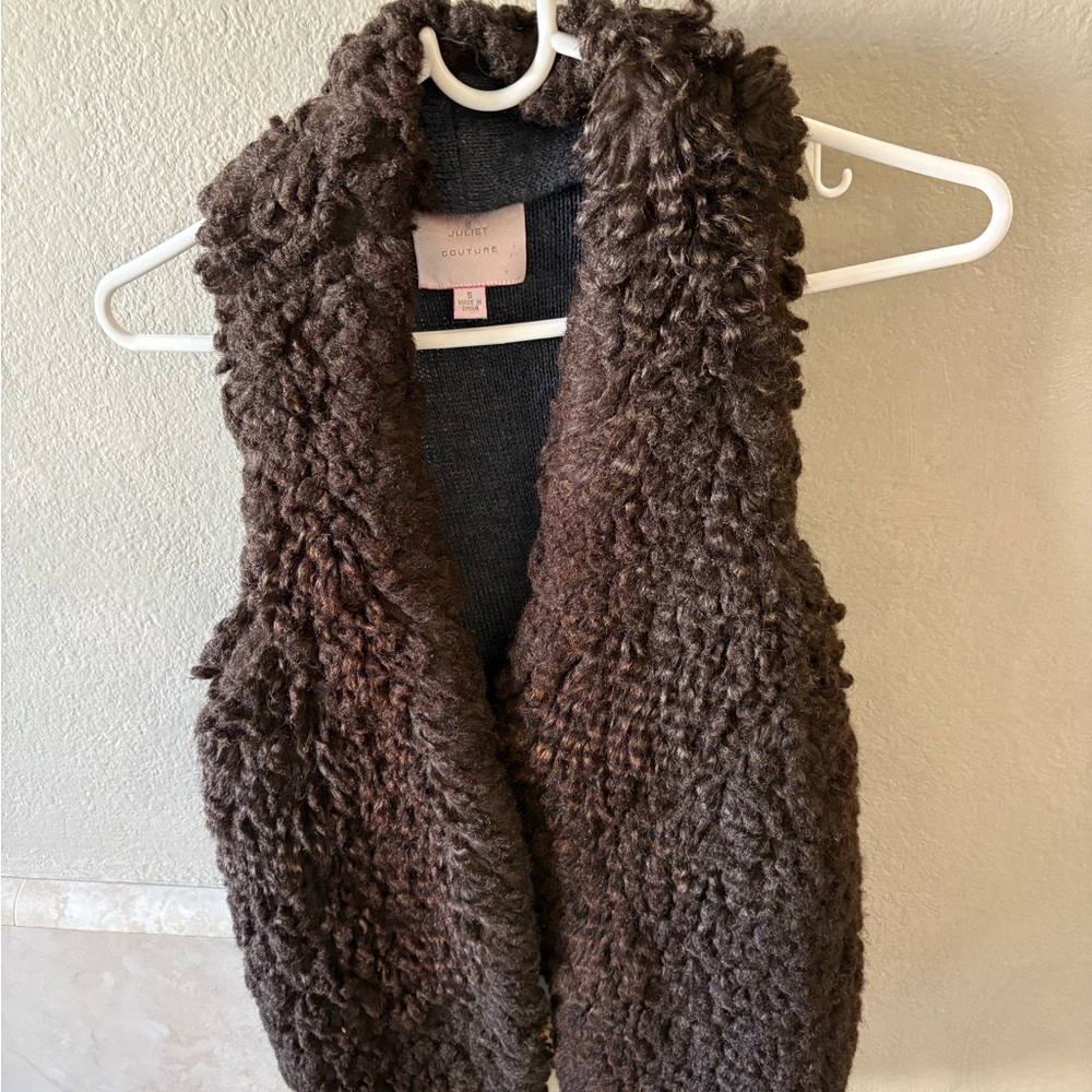 Juliet Couture Brown Multi Faux Fur Vest
